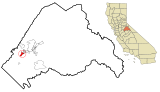 Tuolumne County California Incorporated and Unincorporated areas Jamestown Highlighted.svg