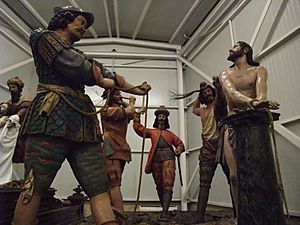 Archivo:Valladolid-Exposición de pasos-1-El azotamiento de Cristo (Antonio Ribera y Francisco Díez de Tudanca)
