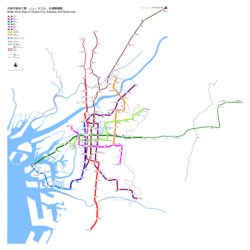 Archivo:Wide-Area Map of Osaka City Subway