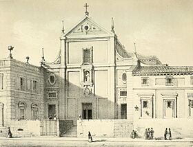 1863, Historia de la Villa y Corte de Madrid, vol. 3, Iglesia y convento de capuchinos del Prado (cropped).jpg