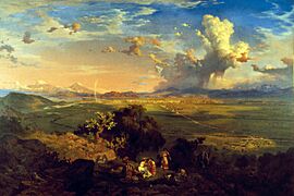 El valle de México desde el cerro del Tenayo - 1870 - Eugenio Landesio - MUNAL