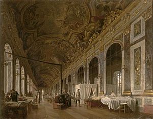 Archivo:Galerie des Glaces du Château de Versailles transformée en ambulance militaire