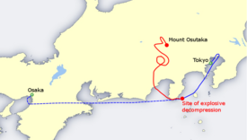 Archivo:Japan Airlines 123 - Estimated flight path en