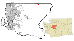 King County Washington Incorporated and Unincorporated areas Baring Highlighted.svg