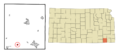 Montgomery County Kansas Incorporated and Unincorporated areas Tyro Highlighted