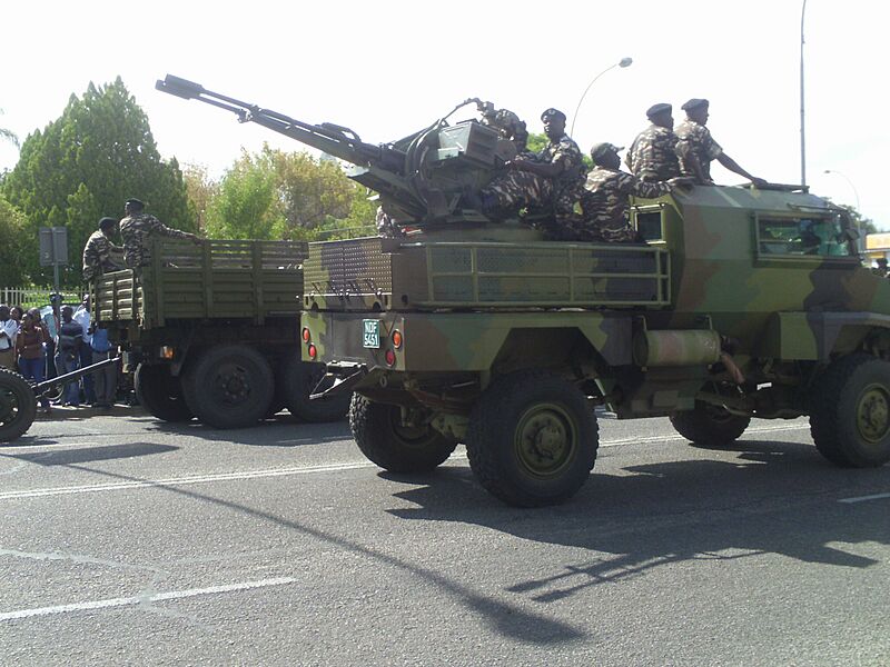 Namibian Army Wolf armed with Air Defence cannon