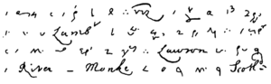 Archivo:Pepys diary shorthand