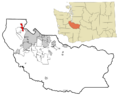 Pierce County Washington Incorporated and Unincorporated areas Gig Harbor Highlighted