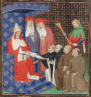 Archivo:Pope Innocent IV sends Dominicans and Franciscans out to the Tartars
