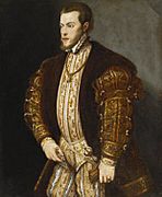 Portrait of King Philip II of Spain, in Gold-Embroidered Costume with Order of the Golden Fleece