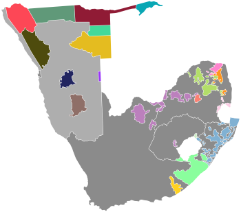 Archivo:South Africa & South West Africa Bantustans Map