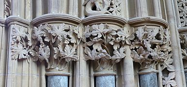 Southwell Minster Carvings Chapter House Portal Capitals c b a