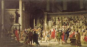 Archivo:The Last Senate of Julius Caesar by Raffaele Giannetti