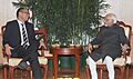 The Vice President of Ecuador, Mr. Jorge Glas Espinel meeting the Vice President, Shri Mohd. Hamid Ansari, in New Delhi on December 10, 2013