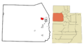Tooele County Utah incorporated and unincorporated areas Grantsville highlighted