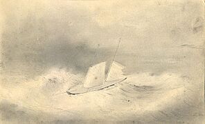 USS Sea Gull in heavy seas