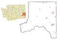 Whitman County Washington Incorporated and Unincorporated areas Garfield Highlighted