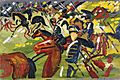 August Macke - Hussars on a Sortie (1913)