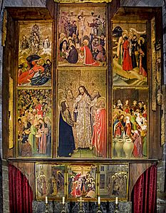 Barcelona Cathedral Interior - Altarpiece of the Transfiguration by Bernat Martorell