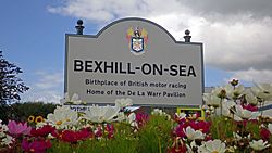 Bexhill town limit sign, Bexhill Road.jpg