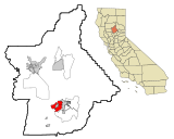 Butte County California Incorporated and Unincorporated areas Thermalito Highlighted.svg