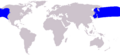 Cetacea range map Dall's Porpoise