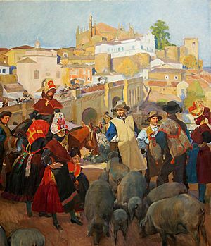 Archivo:Extremadura, el mercado, por Joaquín Sorolla