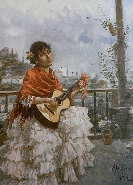 Gitana con guitarra