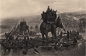 Archivo:Hannibal traverse le Rhône Henri Motte 1878