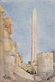 Henry A. Bacon - 'Obelisk--Karnak in 1900', watercolor over graphite by Henry A. Bacon, 1900
