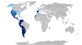 Hispanophone global world map language