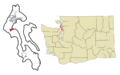 Island County Washington Incorporated and Unincorporated areas Coupeville Highlighted