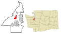 Kitsap County Washington Incorporated and Unincorporated areas Silverdale Highlighted