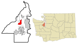 Kitsap County Washington Incorporated and Unincorporated areas Silverdale Highlighted.svg