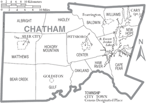 Archivo:Map of Chatham County North Carolina With Municipal and Township Labels