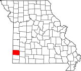 Map of Missouri highlighting Jasper County.svg