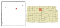 Osborne County Kansas Incorporated and Unincorporated areas Osborne Highlighted