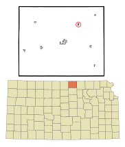 Republic County Kansas Incorporated and Unincorporated areas Munden Highlighted.svg