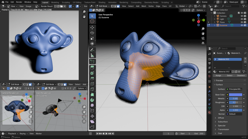 Blender 4.3.2 screenshot