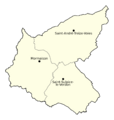 Carte de Montréverd avec ses communes fondatrices