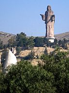 Estatua monumental de Cristo en Tlalnepantla.