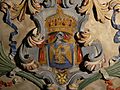 Escudo de Napoleón III, de Francia, en 1863, en el palacete del fotógrafo J. Laurent en Alcalá de Henares, España