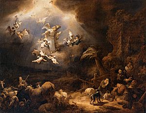 Archivo:Govert Flinck - Angels Announcing the Birth of Christ to the Shepherds - WGA07928