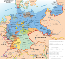 Karte des Deutschen Reiches, Weimarer Republik-Drittes Reich 1919–1937-es.svg