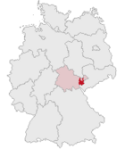 Lage des Landkreises Greiz in Deutschland