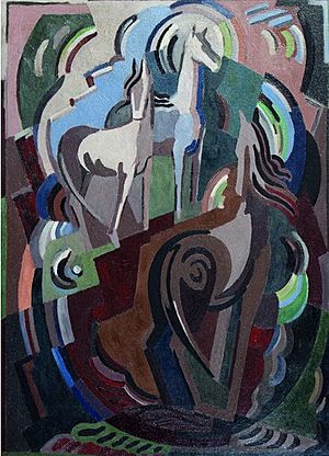 Archivo:Mainie Jellett - 'Achill Horses', 1938, Oil on canvas