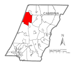 Map of Barr Township, Cambria County, Pennsylvania Highlighted.png