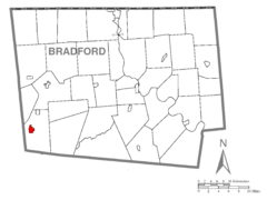 Map of Canton, Bradford County, Pennsylvania Highlighted.png