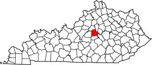 Archivo:Map of Kentucky highlighting Mercer County