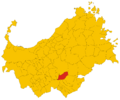 Map of comune of Nughedu San Nicolò (province of Sassari, region Sardinia, Italy) - 2016